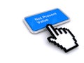 net present value button on white