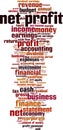 Net profit word cloud Royalty Free Stock Photo
