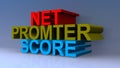 Net promter score on blue Royalty Free Stock Photo