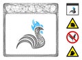 Net Rooster Calendar Page Vector Mesh Royalty Free Stock Photo