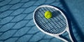 Net shadows cast by tennis rackets and balls on a tennis court, 3d rendering Royalty Free Stock Photo