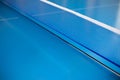 Net of table tennis ping pong on blue background Royalty Free Stock Photo