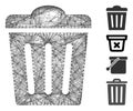 Net Trash Can Vector Mesh Royalty Free Stock Photo