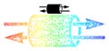 Net VPN Pipe Web Mesh Icon with Rainbow Gradient