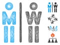 Net WC Persons Vector Mesh Royalty Free Stock Photo