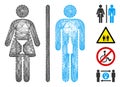 Net WC Persons Vector Mesh Royalty Free Stock Photo