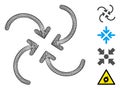 Net Whirl Collapse Arrows Vector Mesh Royalty Free Stock Photo