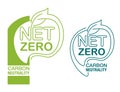 Net zero carbon neutrality badge