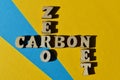 Net Zero Carbon, words as crossword Royalty Free Stock Photo