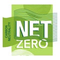 Net zero CO2 neutral green decorative banner Royalty Free Stock Photo