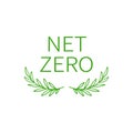Net zero, CO2 neutral green icon, label. Eco friendly isolated sign. Vector Royalty Free Stock Photo