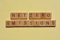 Net Zero Emissions, words as banner headline Royalty Free Stock Photo