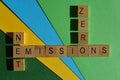 Net Zero Emissions, crosswrad as banner headline Royalty Free Stock Photo