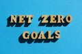 Net Zero Goals, phrase as banner headline Royalty Free Stock Photo