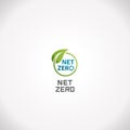 Net Zero Greenhouse Gas Emission Target Carbon Climate Neutral Logo Design