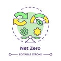 Net zero multi color concept icon Royalty Free Stock Photo