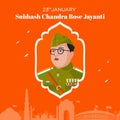 Netaji subhash chandra bose jayanti banner design Royalty Free Stock Photo