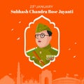 Netaji subhash chandra bose jayanti banner design