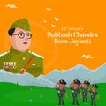 Netaji subhash chandra bose jayanti banner design Royalty Free Stock Photo