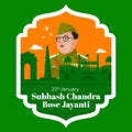 Netaji subhash chandra bose jayanti banner design Royalty Free Stock Photo