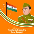 Netaji subhash chandra bose jayanti banner design