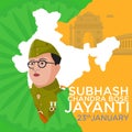 Netaji subhash chandra bose jayanti banner design Royalty Free Stock Photo