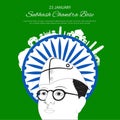 Netaji subhash chandra bose jayanti banner design