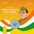 Netaji subhash chandra bose jayanti banner design Royalty Free Stock Photo