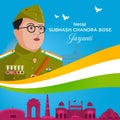 Netaji subhash chandra bose jayanti banner design