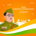 Netaji subhash chandra bose jayanti banner design