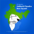 Netaji subhash chandra bose jayanti banner design Royalty Free Stock Photo