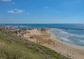 Netanya Beach on the Mediterranean Sea in Netanya, Israel