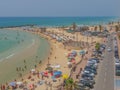 Netanya Beach on the Mediterranean Sea in Netanya, Israel