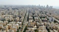 Netanya  Israel from a bird\'s eye view. Top-down view of the city during the Yom Kippur holiday Royalty Free Stock Photo