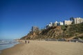 12/14/2018 Netanya, Israel, an extremely impressive skyscrapers on a green hill on the central promenade