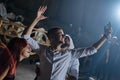 Netanya, Israel - 08.29.2018. Party people taking selfie. Dance floor, fun, wedding Royalty Free Stock Photo