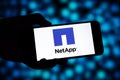 NetApp editorial. NetApp is an American hybrid cloud data services and data management company Royalty Free Stock Photo