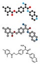 Netarsudil drug molecule. Used in treatment of ocular hypertension and glaucoma