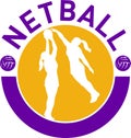 Netball player shooting ball