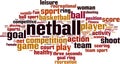 Netball word cloud Royalty Free Stock Photo