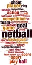 Netball word cloud Royalty Free Stock Photo