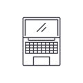 Netbook line icon concept. Netbook vector linear illustration, symbol, sign