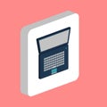Netbook, Notebook Simple vector icon. Illustration symbol design template for web mobile UI element. Perfect color isometric Royalty Free Stock Photo