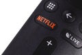 Netflix button on the remote controller Royalty Free Stock Photo