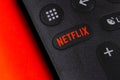 Netflix button on the remote controller Royalty Free Stock Photo