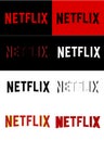 Netflix Logo Editorial word Vector set. Online, background. Royalty Free Stock Photo