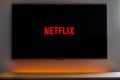 Netflix logo on a smart TV