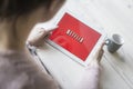 Netflix on tablet pc Royalty Free Stock Photo