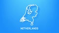 Nethelands map icon isolated on background. 4K Video motion graphic animation.