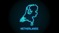 Nethelands map icon isolated on background. 4K Video motion graphic animation.